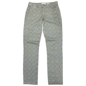 Anthropologie Embroidered Gray Chinos. Size 25 Women’s